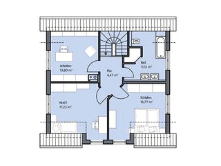 Massivhaus Haus Blum von Dümer Massivbau, Satteldach-Klassiker Grundriss 2