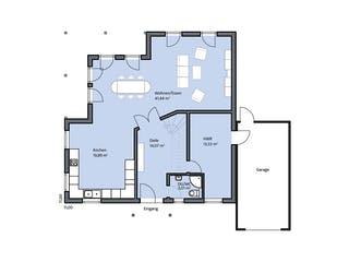 Massivhaus Haus Böcker von Dümer Massivbau, Stadtvilla Grundriss 1