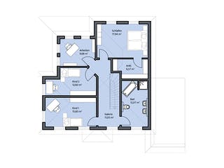 Massivhaus Haus Böcker von Dümer Massivbau, Stadtvilla Grundriss 2