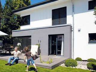 Massivhaus Haus Freiberger von Dümer Massivbau, Stadtvilla Außenansicht 3