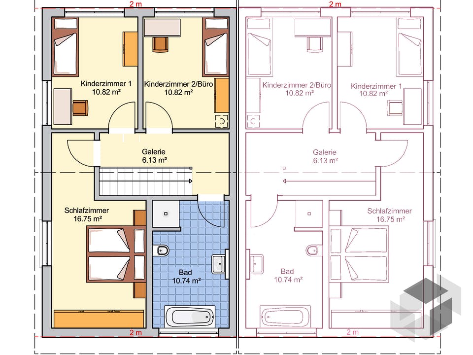 Duett 114 von Fingerhut Haus Grundriss