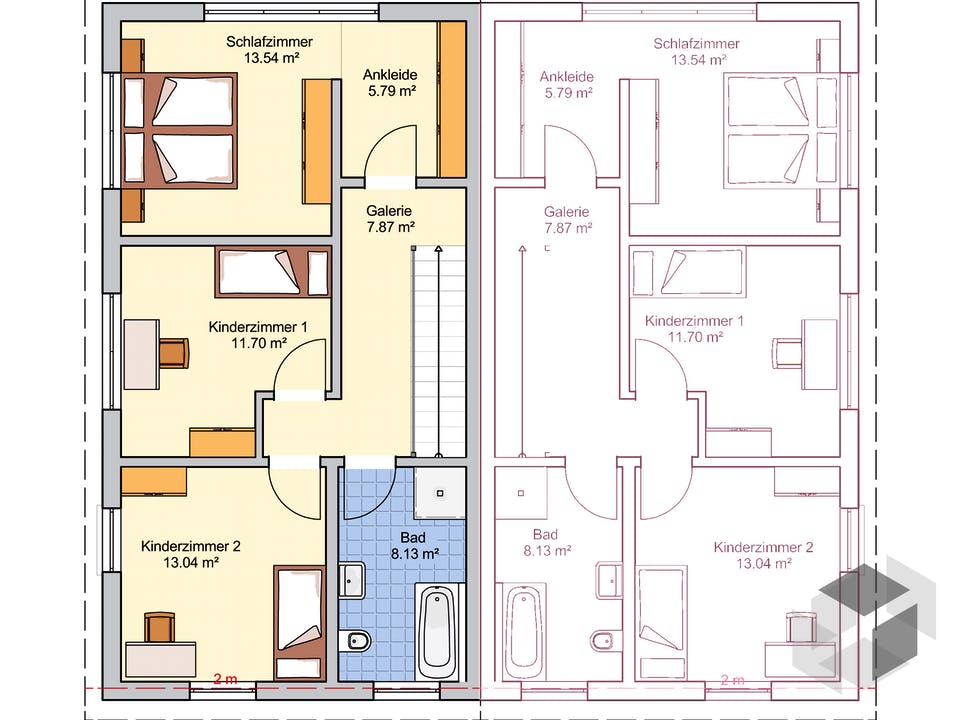 Duett 125 von Fingerhut Haus Grundriss