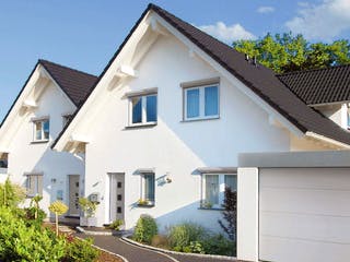 Fertighaus Duett 139 von Fingerhut Haus Schlüsselfertig ab 397169€, Satteldach-Klassiker Außenansicht 1