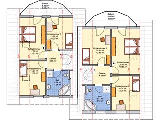Fertighaus Duett 139 von Fingerhut Haus Schlüsselfertig ab 397169€, Satteldach-Klassiker Grundriss 2