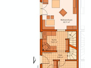 Fertighaus Duett 46 SD von SCHWABENHAUS Schlüsselfertig ab 279920€, Satteldach-Klassiker Grundriss 1
