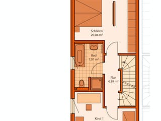 Fertighaus Duett 46 SD von SCHWABENHAUS Schlüsselfertig ab 279920€, Satteldach-Klassiker Grundriss 2