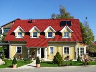 Fertighaus Duffner von Holzhaus Rosskopf Schlüsselfertig ab 549000€, Blockhaus Außenansicht 2