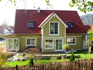 Fertighaus Duffner von Holzhaus Rosskopf Schlüsselfertig ab 549000€, Blockhaus Außenansicht 3