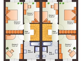 Fertighaus Duo 110 von Bärenhaus Schlüsselfertig ab 397566€, Stadtvilla Grundriss 2