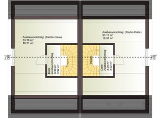 Fertighaus Duo 148 von Bärenhaus Schlüsselfertig ab 468498€, Satteldach-Klassiker Grundriss 3