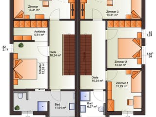 Fertighaus Duo 160 von Bärenhaus Schlüsselfertig ab 544386€, Cubushaus Grundriss 2
