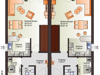 Fertighaus Duo 160 von Bärenhaus Schlüsselfertig ab 544386€, Cubushaus Grundriss 1