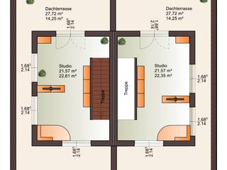 Fertighaus Duo 160 von Bärenhaus Schlüsselfertig ab 544386€, Cubushaus Grundriss 3