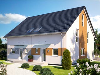 Fertighaus Duo 117 von Bärenhaus Schlüsselfertig ab 456128€, Satteldach-Klassiker Außenansicht 1
