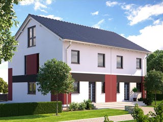 Fertighaus Duo 148 von Bärenhaus Schlüsselfertig ab 468498€, Satteldach-Klassiker Außenansicht 1