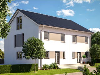 Fertighaus Duo 148 von Bärenhaus Schlüsselfertig ab 468498€, Satteldach-Klassiker Außenansicht 2