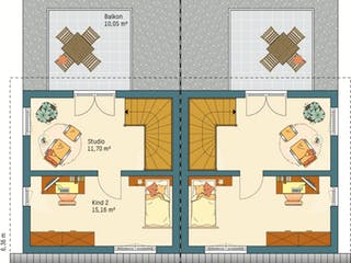 Fertighaus DUO 155 von FingerHaus, Pultdachhaus Grundriss 3
