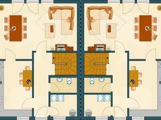 Fertighaus DUO 180 WG von FingerHaus, Satteldach-Klassiker Grundriss 1