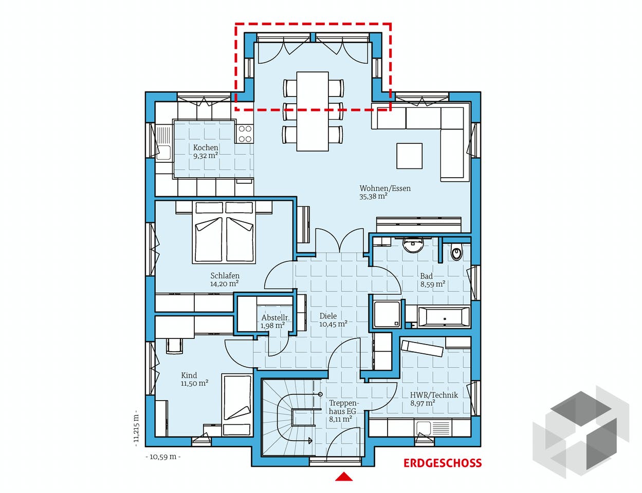 Zweifamilienhaus Duo 203 von Hanse Haus Fertighaus.de