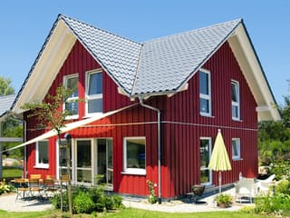 Fertighaus E 15-143.8 von SchwörerHaus Schlüsselfertig ab 244654€, Blockhaus Außenansicht 1