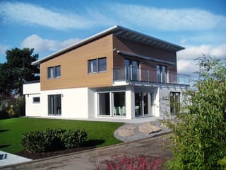 Fertighaus E 20-200.1 von SchwörerHaus Schlüsselfertig ab 446854€, Pultdachhaus Außenansicht 2