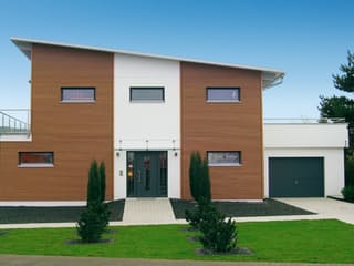 Fertighaus E 20-200.1 von SchwörerHaus Schlüsselfertig ab 446854€, Pultdachhaus Außenansicht 1