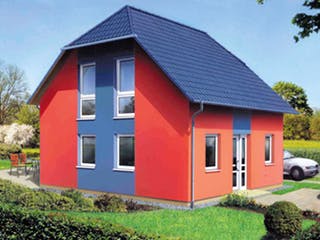Massivhaus BK Bau-Konzept E100 (inacitve) von BK Bau-Konzept Schlüsselfertig ab 152900€, Satteldach-Klassiker Außenansicht 1