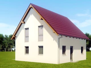 Massivhaus BK Bau-Konzept E100 (inacitve) von BK Bau-Konzept Schlüsselfertig ab 152900€, Satteldach-Klassiker Außenansicht 2