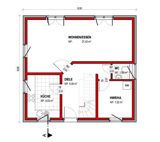 BK Bau-Konzept E100 Floorplan 1