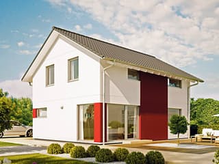 Fertighaus E 15-107.2 von SchwörerHaus Schlüsselfertig ab 213628€, Satteldach-Klassiker Außenansicht 1