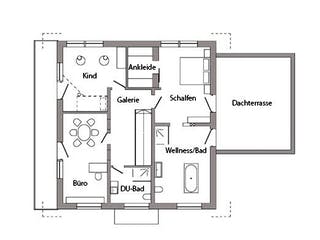 Fertighaus E 20-200.1 von SchwörerHaus Schlüsselfertig ab 446854€, Pultdachhaus Grundriss 2