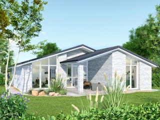 Massivhaus Wohlfühlhaus - Wohnkomfort au von planen + bauen Schlüsselfertig ab 369000€, Satteldach-Klassiker Außenansicht 2
