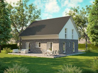 Massivhaus EINFAMILIENHAUS 125 von Kähler Massivhaus Schlüsselfertig ab 342580€, Satteldach-Klassiker Außenansicht 1
