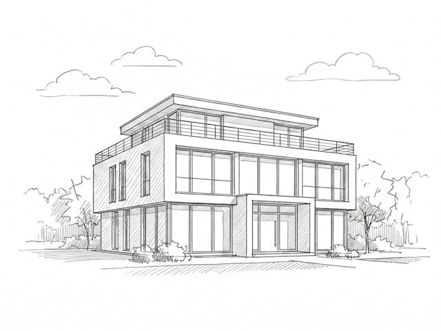 Massivhaus Stadtvilla 220 von Ever Energy Home, Stadtvilla Außenansicht 1