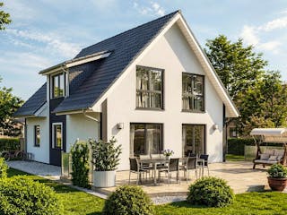 Massivhaus Prerow von TIMOWA Massivhäuser Schlüsselfertig ab 319900€, Satteldach-Klassiker Außenansicht 1