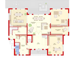 Massivhaus Stadtvilla im Bauhausstil 468 m² + KG 283 m² von Mein Haus Bausysteme, Cubushaus Grundriss 2