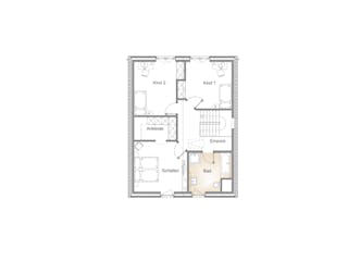 Fertighaus EINFAMILIENHAUS 145 GE von Kähler Massivhaus Schlüsselfertig ab 359130€, Satteldach-Klassiker Grundriss 2