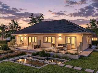 Massivhaus Wendorf von TIMOWA Massivhäuser Schlüsselfertig ab 396900€, Bungalow Außenansicht 2