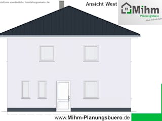 Massivhaus Idealo 150 WD von Mihm Thermobau Schlüsselfertig ab 430950€, Stadtvilla Außenansicht 8