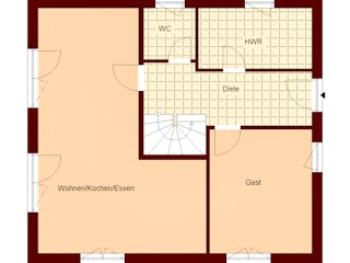 Massivhaus Stadthaus 148 von TIMOWA Massivhäuser Schlüsselfertig ab 309900€, Stadtvilla Grundriss 1