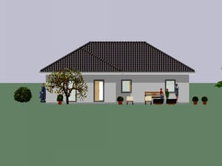 Fertighaus Easy Living 111 WD Winkel von Kaiser Haus Schlüsselfertig ab 157690€, Bungalow Außenansicht 1