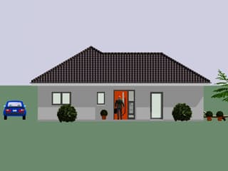 Fertighaus Easy Living 111 WD Winkel von Kaiser Haus Schlüsselfertig ab 157690€, Bungalow Außenansicht 2