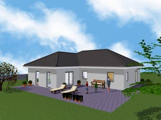 Fertighaus Easy Living 111 WD Winkel von Kaiser Haus Schlüsselfertig ab 157690€, Bungalow Außenansicht 6