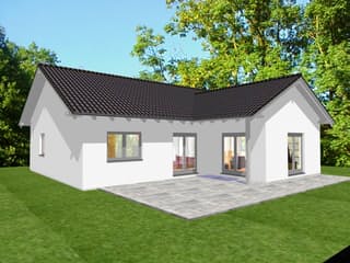Fertighaus Easy Living 115 SD Winkel von Kaiser Haus Schlüsselfertig ab 166890€, Bungalow Außenansicht 6