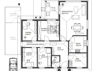 Fertighaus Easy Living 115 WD Winkel von Kaiser Haus Schlüsselfertig ab 162876€, Bungalow Grundriss 1