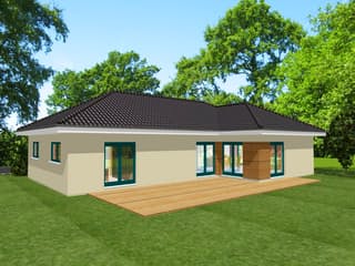 Fertighaus EasyLiving 115_2 WD Winkel von Kaiser Haus Schlüsselfertig ab 167189€, Bungalow Außenansicht 6