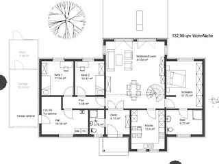 Fertighaus EasyLiving 133_2 SD von Kaiser Haus Schlüsselfertig ab 202682€, Bungalow Grundriss 1