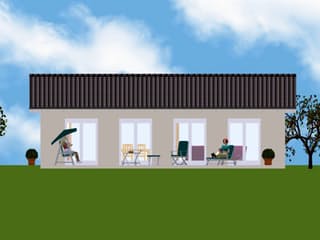 Fertighaus EasyLiving 78 V1 SD von Kaiser Haus Schlüsselfertig ab 133851€, Bungalow Außenansicht 3