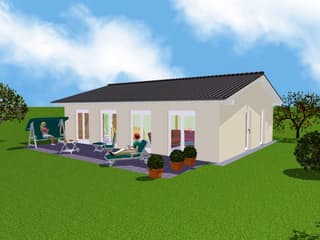 Fertighaus EasyLiving 78 V1 SD von Kaiser Haus Schlüsselfertig ab 133851€, Bungalow Außenansicht 6