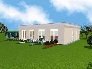 Fertighaus EasyLiving 78 V2 FD - altengerecht von Kaiser Haus Schlüsselfertig ab 129451€, Cubushaus Außenansicht 2